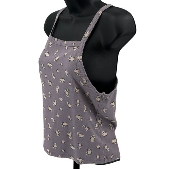 Wild Fable Ribbed Tank Top Bundle WMNS XXL Coral & XL Purple Floral Cropped - Picture 12 of 14